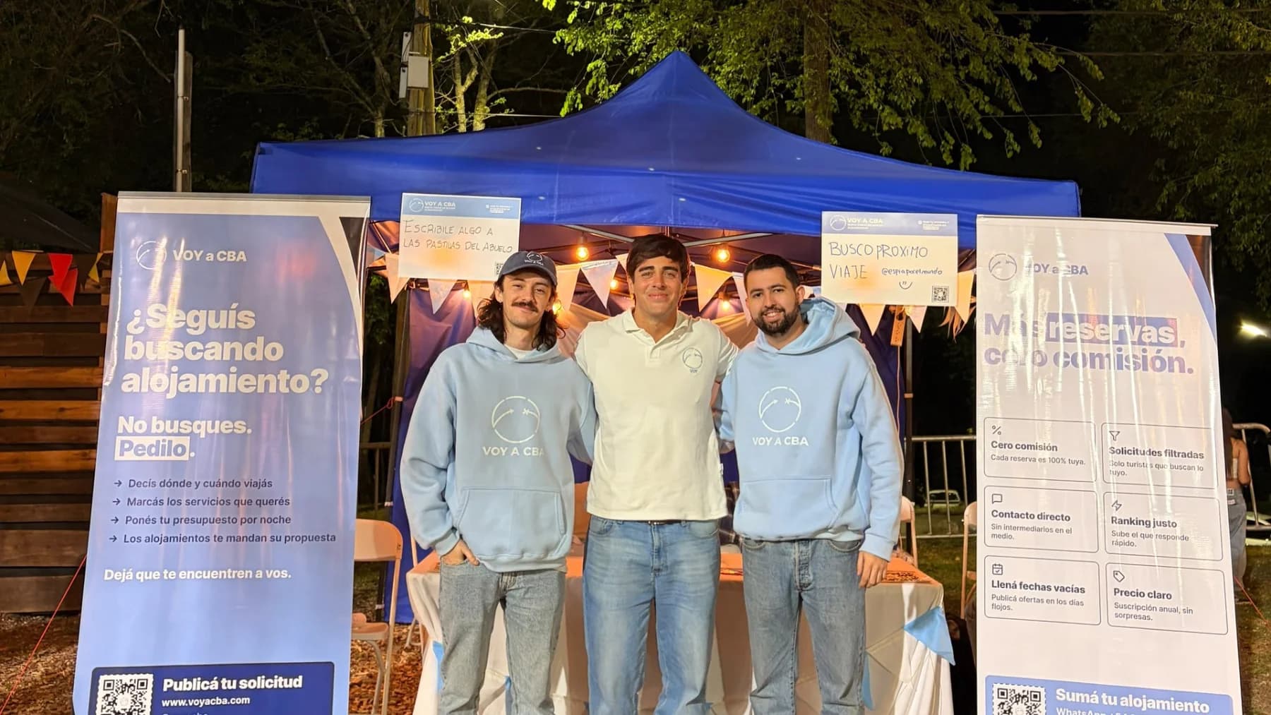 Tres amigos de Calamuchita crearon la plataforma donde el turista cuenta qué busca y los alojamientos lo van a buscar