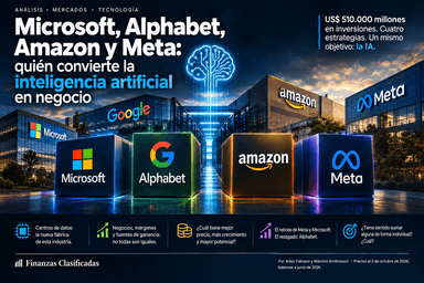 Microsoft, Google, Amazon y Meta: quién convierte la inteligencia artificial en negocio